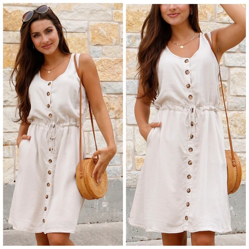 Grace & Lace buttoned shift sleeveless dress sz XL